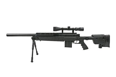 Гвинтівка снайперська MB4406D — з оптикою та сошками [WELL] (для страйкбола) WEL-03-006021 фото