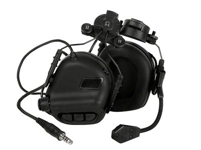 M32H Активні навушники з мікрофоном на шолом FAST - BK EARMOR M32H-BK-EXFIL_BR фото