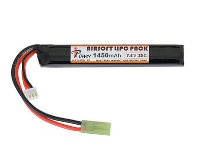 Акумулятор Li-Po 1450mAh 7.4 V 20C -Stick [IPower] (для страйкболу) ALP1450R4-2S-S фото