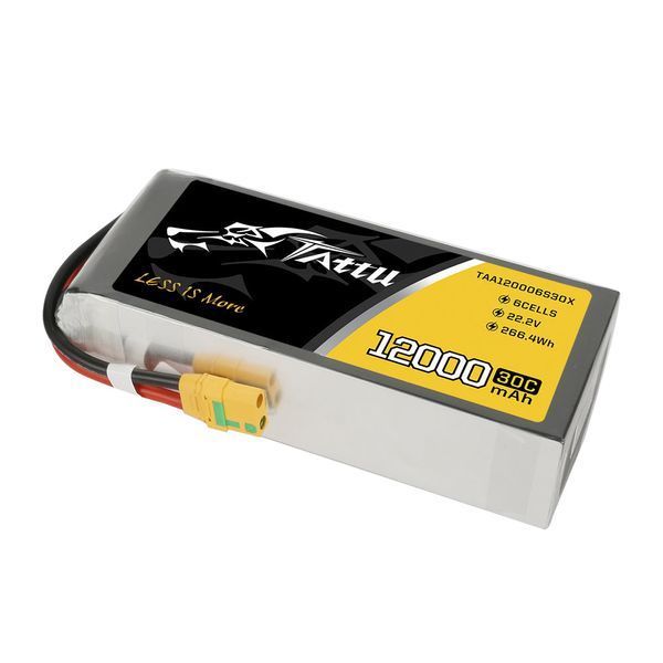 Tattu 12000mAh 22.2V 30C 6S1P UAV Lipo акумулятор Упаковка з XT90 вилкою TAA120006S30X_gs фото