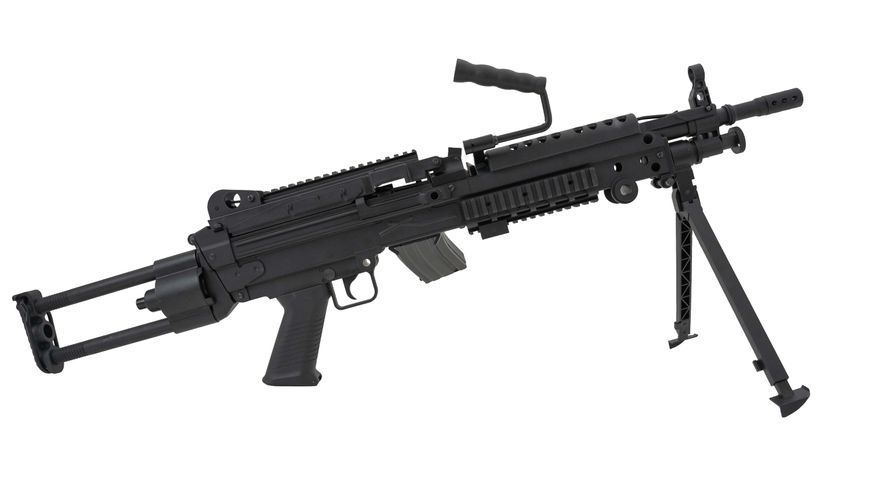 Кулемет Cybergun FN MINIMI M249 Para Featherweight AEG &mdash; 400 FPS, MOSFET &mdash; чорний 88642_evk фото