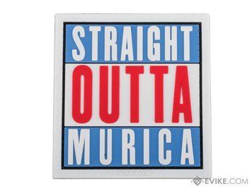 Нашивка Evike &laquo;Straight Outta Murica&raquo; &mdash; красно-сине-белая 13170_evk фото