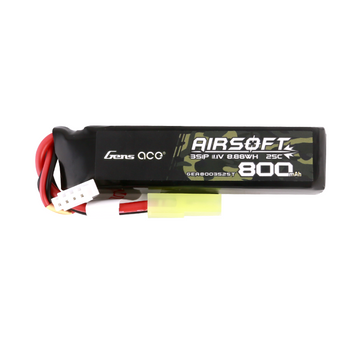 Страйкбольний акумулятор LiPo 11.1V 800mAh 25C mini Tamiya Gens Ace GEA8003S25T_gs фото