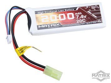 Аккумулятор Matrix High Performance 7.4V 2000mAh 20C Li-Po типа Brick &mdash; коннектор Small Tamiya 31131_evk фото
