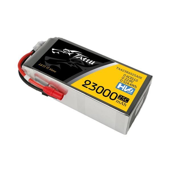 Tattu 23000mAh 22.8V 25C 6S1P HV High Voltage Lipo акумулятор Упаковка з XT150+AS150 TAA23K6S25ASX_gs фото