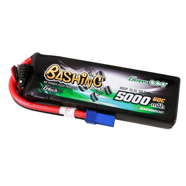 Gens ace G-Tech 5000mAh 11.1V 3S 60C Lipo аккумулятор Пакет с серией Plug-Bashing EC5 GEA503S60E5GT_gs фото