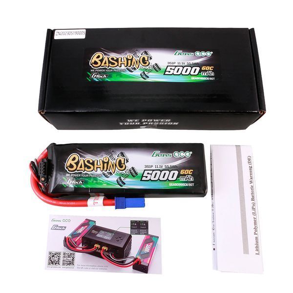 Gens ace G-Tech 5000mAh 11.1V 3S 60C Lipo аккумулятор Пакет с серией Plug-Bashing EC5 GEA503S60E5GT_gs фото