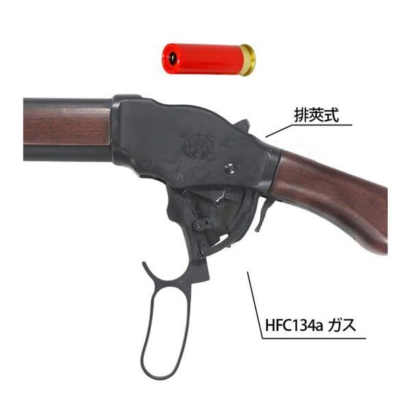 Дробовик 6mmProShop M1887 Terminator Lever Action by S&T газовый &mdash; чёрный/дерево 34102_evk фото