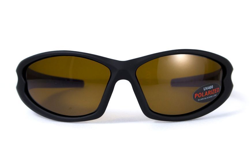 Окуляри поляризаційні BluWater Daytona-4 Polarized (brown) коричневі з синіми дужками 4ДЕЙТ4-Г50П фото