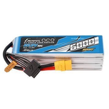 Gens Ace Sport G-Tech 6000mAh 22.2V 80C 6S1P акумулятор Комплект із XT90 вилкою （700 Helicopter） GEA606S80SX9GT_gs фото
