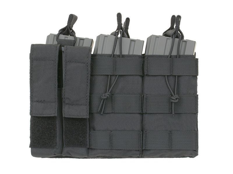 Тройной подсумок пистолетно-винтовочный 5,56/9mm (5 plus 2) - Black [8FIELDS] M51613140-BK фото