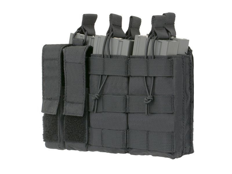 Тройной подсумок пистолетно-винтовочный 5,56/9mm (5 plus 2) - Black [8FIELDS] M51613140-BK фото