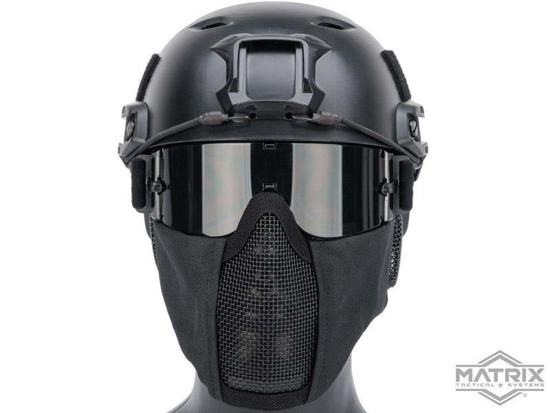 Маска сітчаста Matrix Carbon Striker з захистом вух &mdash; чорний &mdash; Matrix 78043_evk фото