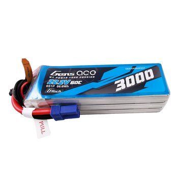 Gens ace G-Tech 3000mAh 22.2V 60C 6S1P Lipo акумулятор Pack with EC5 plug GEA306S60E5GT_gs фото