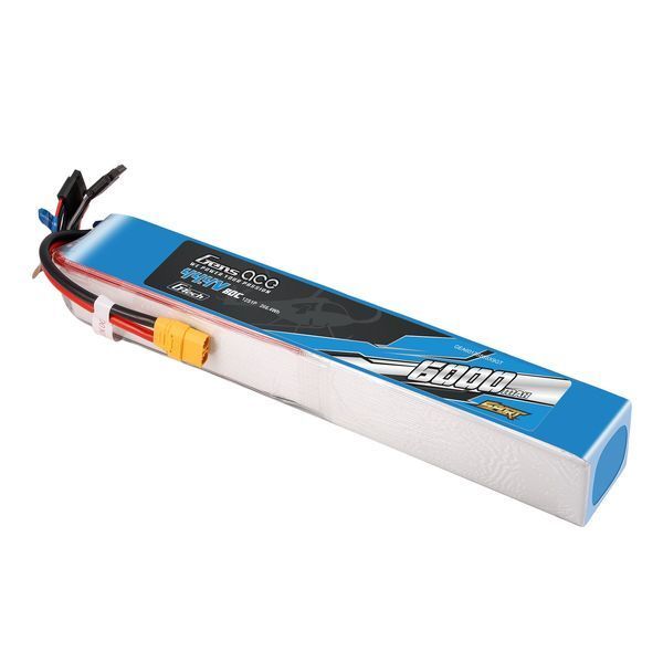 Gens Ace Sport G-Tech 6000mAh 44.4V 80C 12S1P аккумулятор Пакет с XT90 вилкой（700 Вертолет） GEA6012S80SX9GT_gs фото
