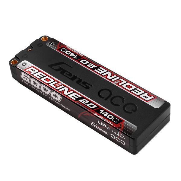 Gens ace Redline 2.0 6000mAh 7.4V 140C 2S HardCase 131# Lipo аккумулятор GEA60002S14NV_gs фото