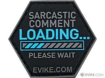 Нашивка Hex PVC &laquo;Sarcastic Comment Loading&raquo; &mdash; чорний/синій/сірий &mdash; Evike 88254_evk фото