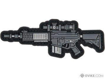 Нашивка Evike Mini Gun Series &laquo;SR-25K&raquo; &mdash; чёрно-серая 13064_evk фото