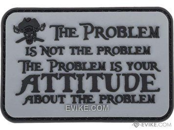 Нашивка Evike "The Problem Is Your Attitude" &mdash; чёрный/серый 16684_evk фото