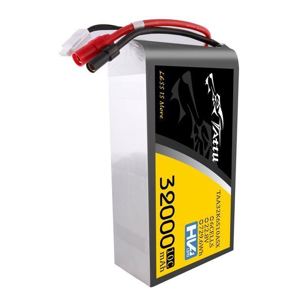 Tattu 32000mAh 22.8V 10C 6S1P HV High Volt Lipo аккумулятор Pack с AS150+XT150 TAA32K6S10ASX_gs фото