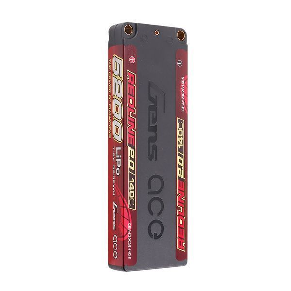 Gens ace Redline 2.0 5200mAh 7.6V 140C 2S HardCase 146# HV Lipo акумулятор GEA52002S14D5_gs фото
