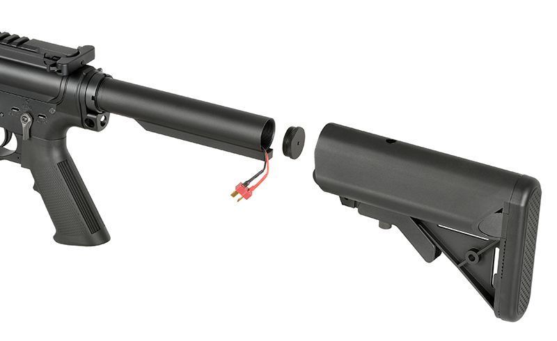 Страйкбольна гвинтівка WE13 DSG 9,5" M4/AR-15 Knight's Armament, 50 RPS, ETU - чорна [WELL PRO] WE13-3-3-BK_tw фото