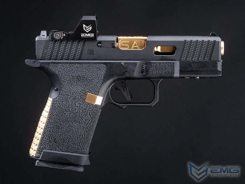 Пістолет Salient Arms BLU Compact Tier One 2.0 GBB &mdash; чорний з золотим &mdash; EMG / Armorer Works 11131_evk фото
