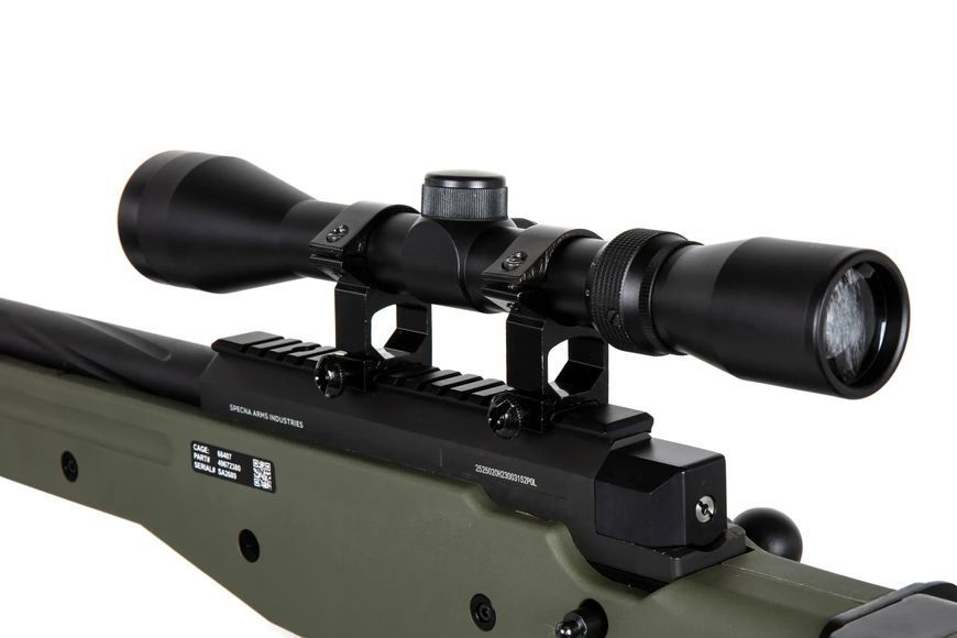 Страйкбольна снайперська гвинтівка Specna Arms SA-S14 EDGE з оптикою та сошками - Олива SPE-03-039593_gf фото