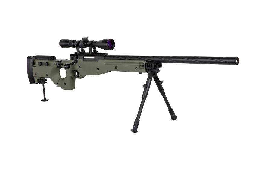Страйкбольна снайперська гвинтівка Specna Arms SA-S14 EDGE з оптикою та сошками - Олива SPE-03-039593_gf фото