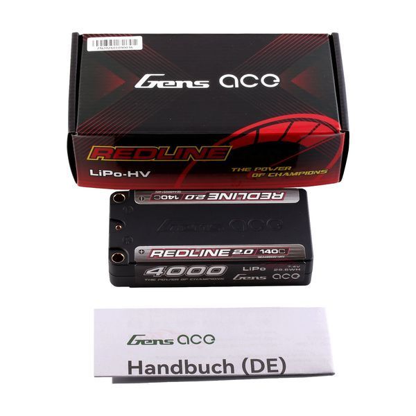 Gens ace Redline 2.0 4000mAh 2S 140C Shorty Lipo акумулятор GEA40002S14NV_gs фото