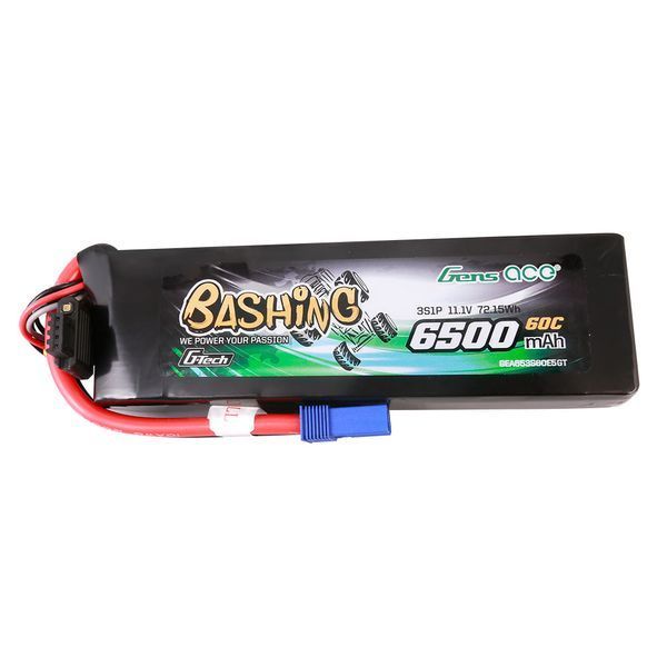 Gens ace G-Tech 6500mAh 11.1V 60C 3S Lipo акумулятор Pack with EC5-Bashing Series GEA653S60E5GT_gs фото