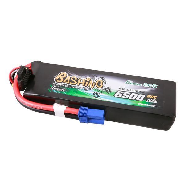 Gens ace G-Tech 6500mAh 11.1V 60C 3S Lipo акумулятор Pack with EC5-Bashing Series GEA653S60E5GT_gs фото
