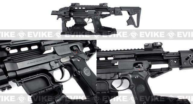 Конверсійний набір-карабін CAA Roni для газових пістолетів &mdash; чорний / Beretta M9 46125_evk фото