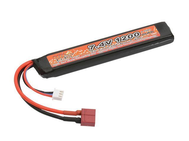 Аккумулятор Li-Po 1200mAh 7,4V 20/40C &mdash; T-CONNECTOR [Victory Battery] (для страйкбола) VL201274TC фото