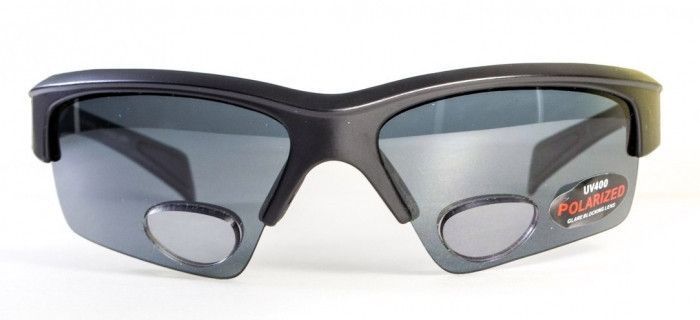 Окуляри біфокальні поляризаційні BluWater Bifocal-2 (+2.5) Polarized (gray) (чорна біфокальна лінза з діоптріями) 4БИФ2-20П25 фото
