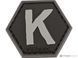 Нашивка Hex з літерою K &mdash; чорний &mdash; Evike 77082_evk фото 1