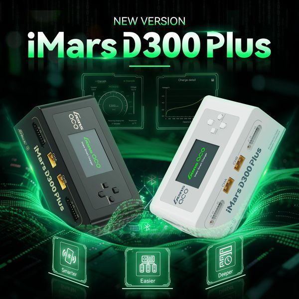 Gens ace iMars D300 Plus Smart зарядний пристрій | Двоканальний | G-tech | EB чорний GEA300WPLUS-EB_gs фото