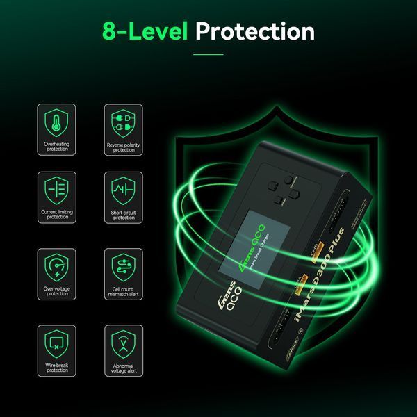 Gens ace iMars D300 Plus Smart зарядний пристрій | Двоканальний | G-tech | EB чорний GEA300WPLUS-EB_gs фото