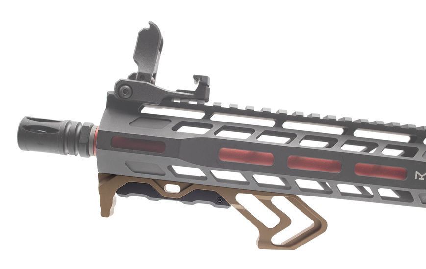 Упор для руки JJ Airsoft типу Mod для KeyMod і M-LOK алюмінієвий &mdash; тан JA-1377-TAN_evk фото