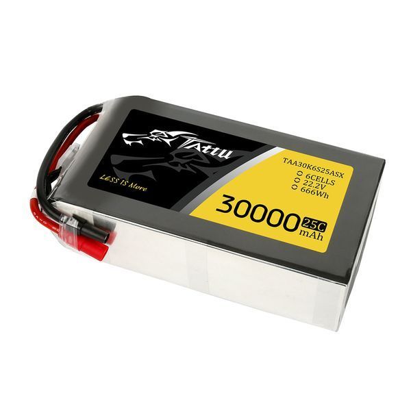 Tattu 30000mAh 22.2V 25C 6S1P Lipo аккумулятор Пакет с AS150+XT150 TAA30K6S25ASX_gs фото