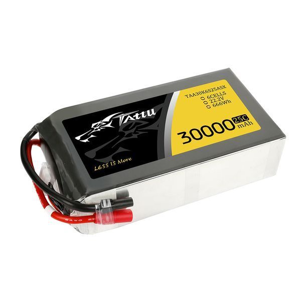 Tattu 30000mAh 22.2V 25C 6S1P Lipo аккумулятор Пакет с AS150+XT150 TAA30K6S25ASX_gs фото