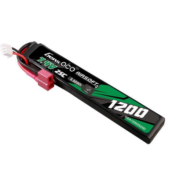 Gens Ace 25C 1200mAh 3S1P 11.1V Airsoft LiPo Battery T-Plug GEA12002S25D_gs фото
