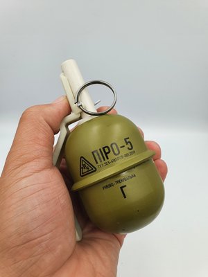 Імітаційна граната піро-5 з активною чекою (горох) (ящик) RBR118 фото