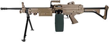 Кулемет FN Herstal M249 MK1 ABS AEG &mdash; ABS &mdash; Dark Earth &mdash; Cybergun / A&K 200005_evk фото