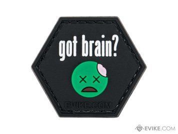 Нашивка Evike / Hex Patch Pop Culture Series 4 &laquo;Got Brain?&raquo; &mdash; чорно-зелена 12992_evk фото
