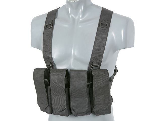 Нагрудник Chest Rig Laser-Cut з підсумками AR/AK - Чорний (Black) [8Fields] M51611074-BK_tw фото