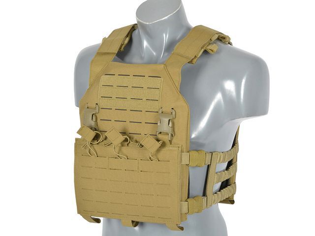 Штурмовая плитоноска Buckle Up Assault Plate Carrier Laser-Cut с подсумоком под магазины &ndash; Олива (Olive) [8FIELDS] M51611072-TAN_tw фото