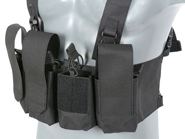 Нагрудник Chest Rig Laser-Cut з підсумками AR/AK - Чорний (Black) [8Fields] M51611074-BK_tw фото