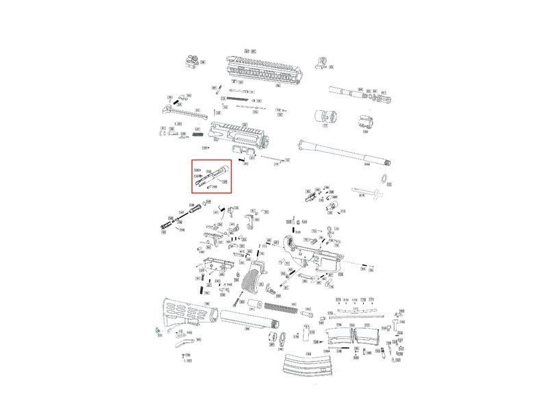 Затворна рама у зборі (Bolt Carrier) для WE-4168 GBBR [WE] GR-0111P-129-130-134-135-BOLTBLOCK_tw фото