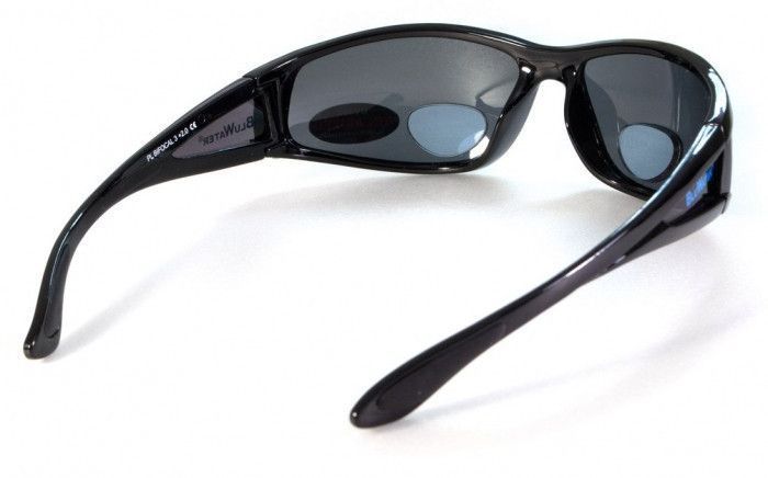 Окуляри біфокальні поляризаційні BluWater Bifocal-3 (+2.0) Polarized (gray) (чорна біфокальна лінза з діоптріями) 4БИФ3-20П20 фото